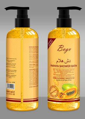 Papaya πήκτωμα ντους Exfoliating που λαμπρύνει λευκαίνοντας το υγρό σαπούνι 35,19 ΛΦ. Oz